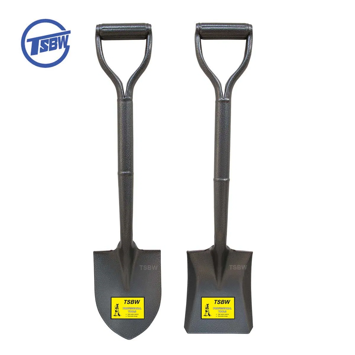 Square Mouth Steel Short Handle Camping Farming Digging Garden Lady Kid Shovel