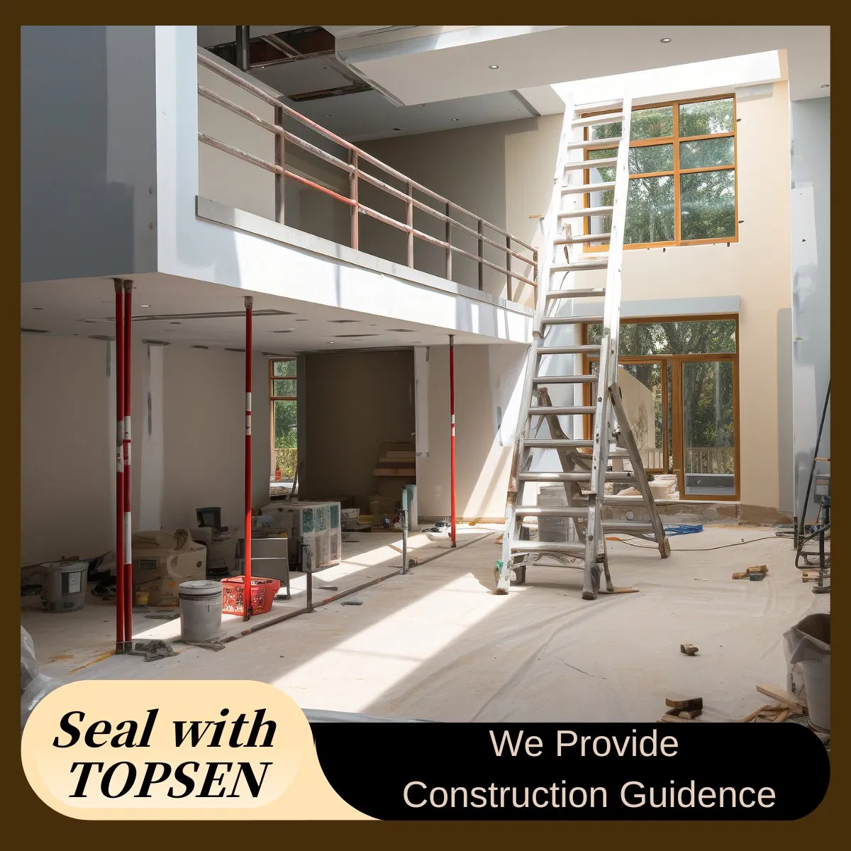 Clear Acetic Silicone Adhesive for Large Glass Panel Facades and Joint Sealing