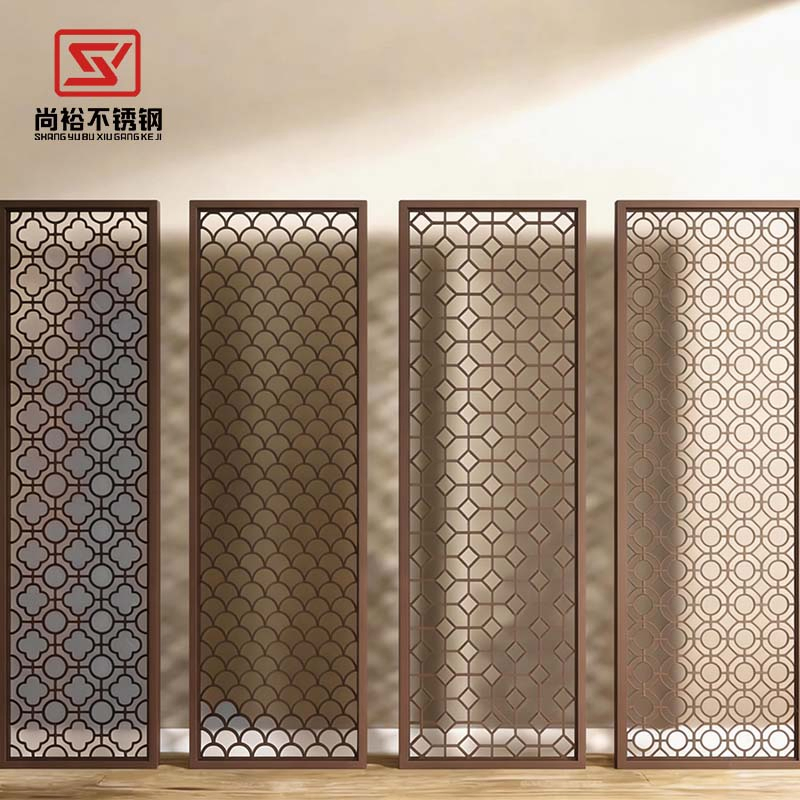 Hotel Lobby Stainless Steel Panel Screen Living Rooms Partition