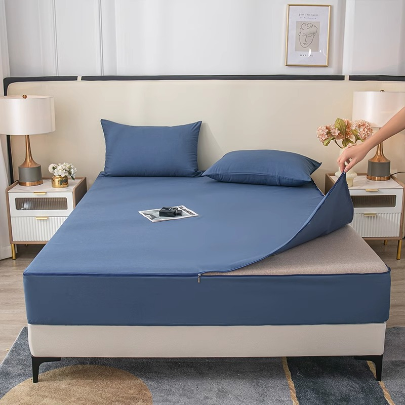 Luxury Microfiber Boxspring Mattress Encasement Protector with Zipper Surrounded