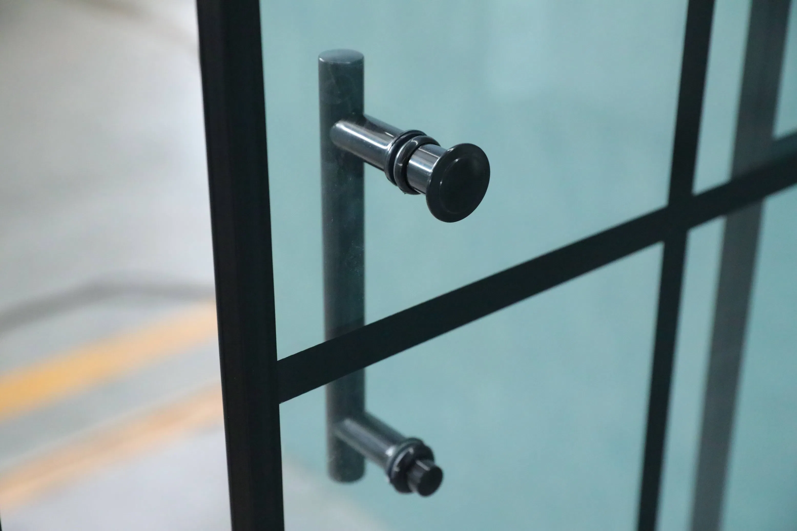 Matt Black Profile Tempered Glass Sliding Door Wilk in Screen