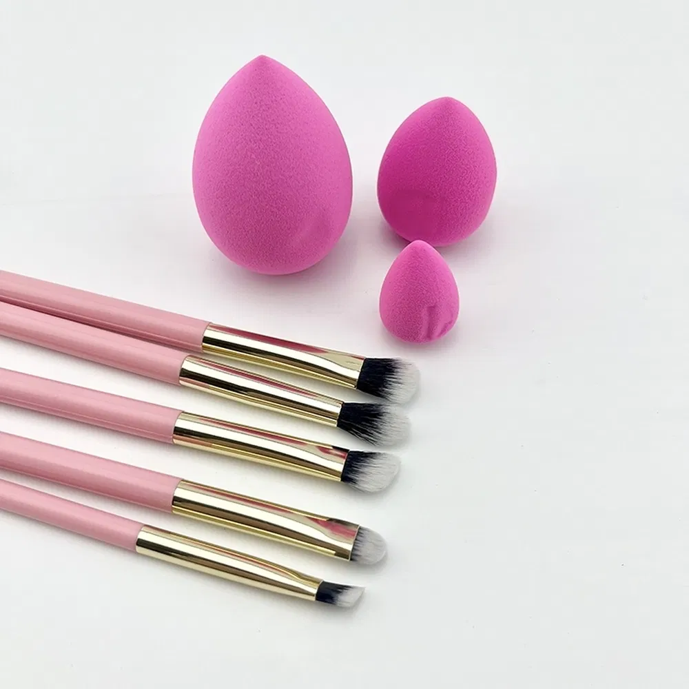 Synthetic Cosmetic Brush Set Factory Seamless Metal Ferrule Makeup Tools Brush