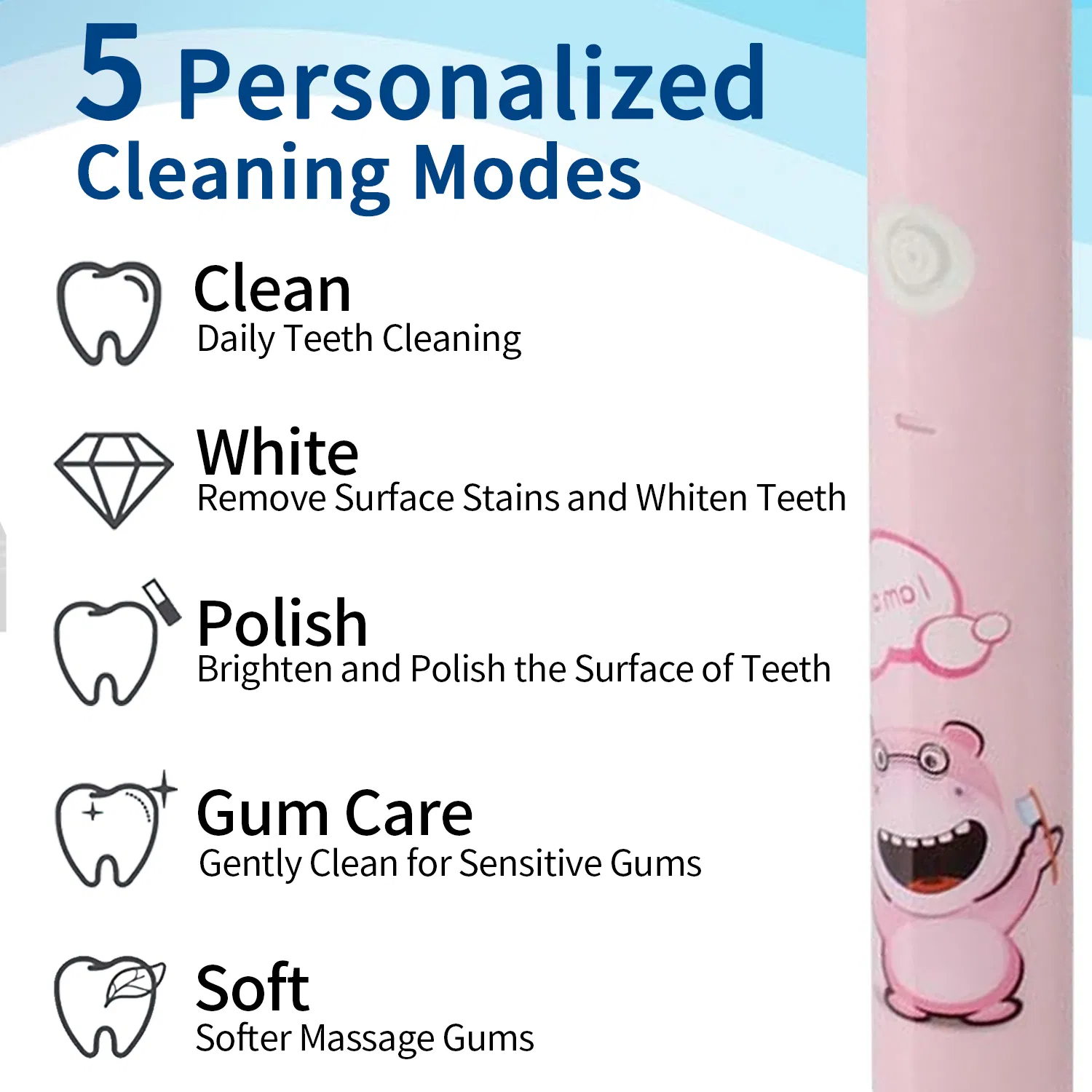Lovely New Design Children Electric Toothbrush Baby Care Kids