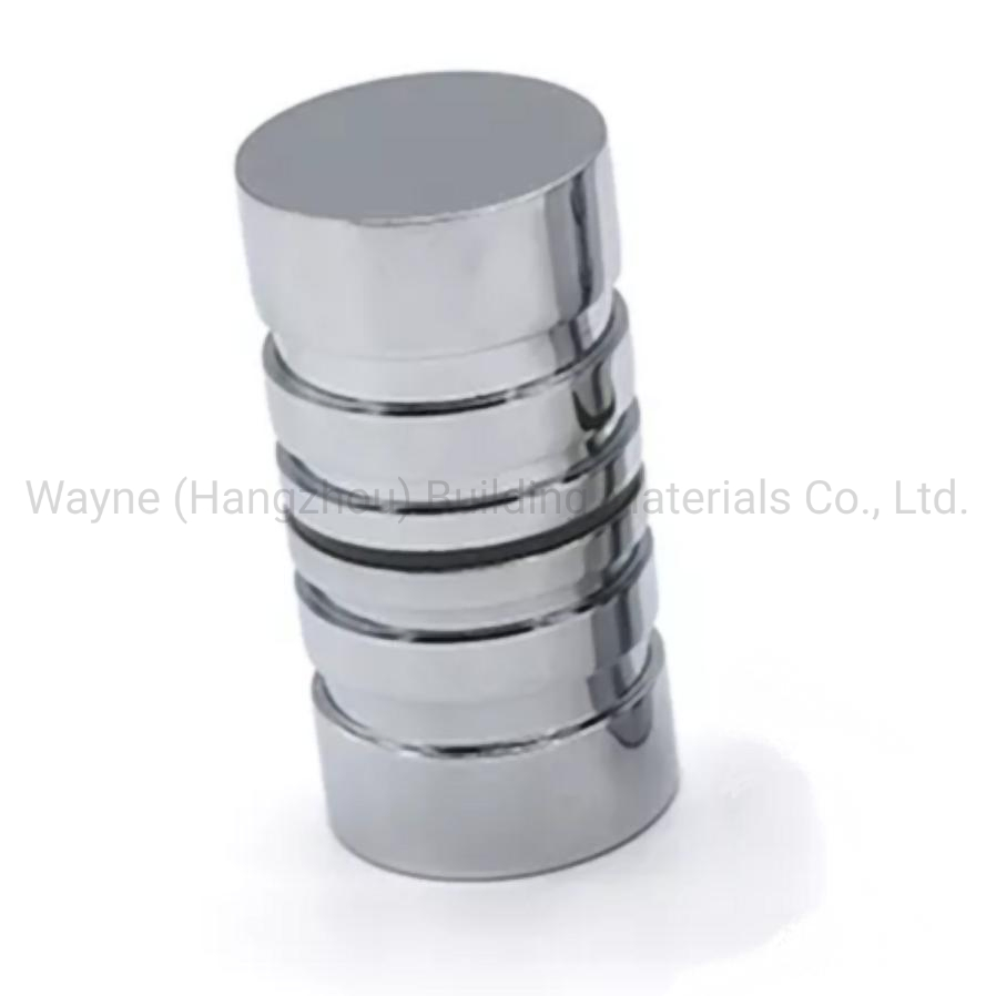 China Supplier Factory Price Bathroom Hardware Fitting Accessories Shower Sliding Glass Door Round Knob Solid Finger Pulls Stainless Steel Glass Door Handle