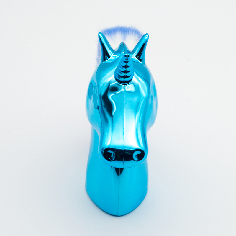Accept Custom Guyo Nylon Nail Clean Brush with Blue Unicorn Shape Handle