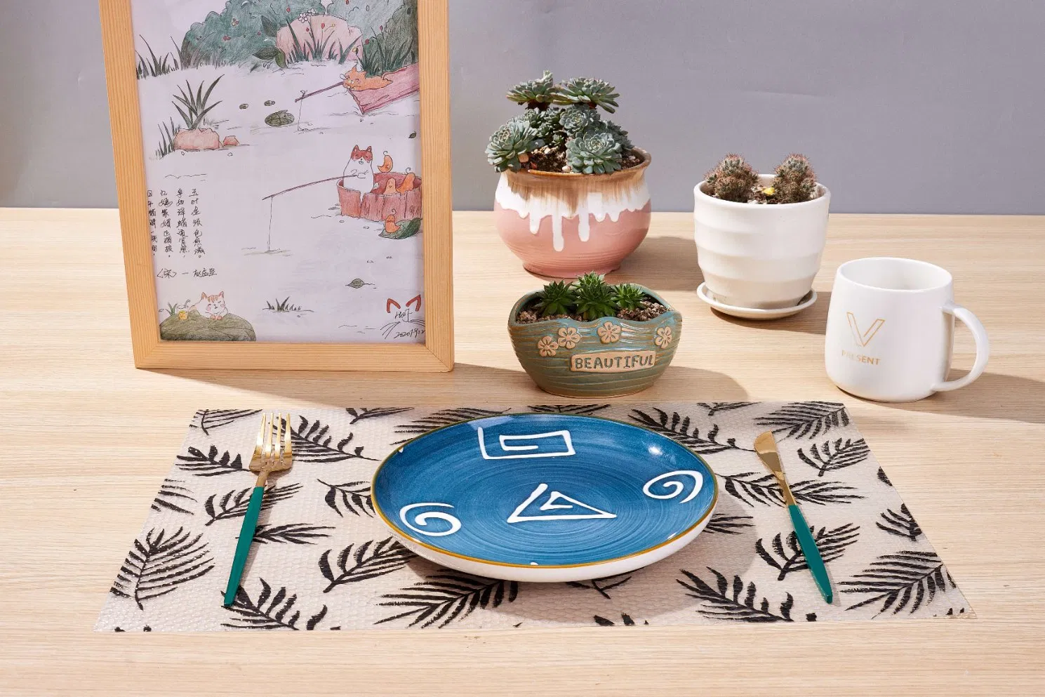 Solid Color Anti Slip Liners Tablemat