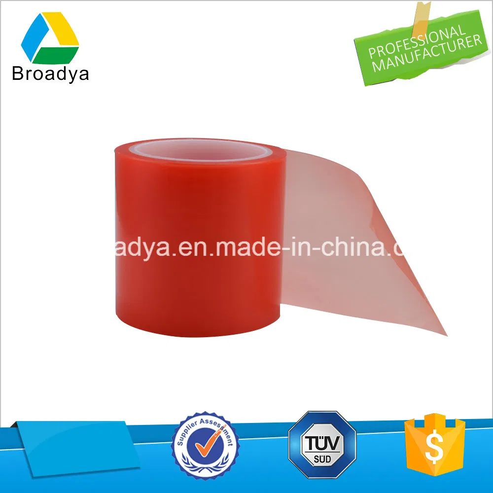 Jumbo Roll Adhesive Double Sided Red Film Pet Tape (BY6982R)