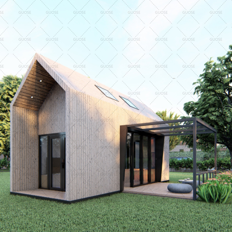 Modern a-Triangle Tiny House Prefab House Trailer Flat Pack Steel and Sandwich Panel Mobile Home for Hotel Use Modular Prefabricated House