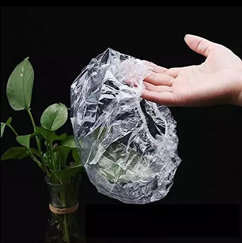 High Quality Cheap Waterproof Salon Hair Dry Processing Cap Custom PE Plastic Transparent Hair Cover Disposable Shower Caps 44cm