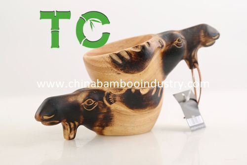 Factory Price Wooden Kuksa Cup Portable Outdoor Camping Drinking Mug Wooden Coffee Cup