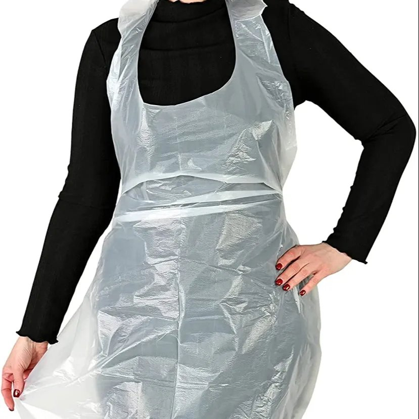 High Quality Disposable PPE Polythene Plastic PE Apron for Food, Medical and Hospitality Industry