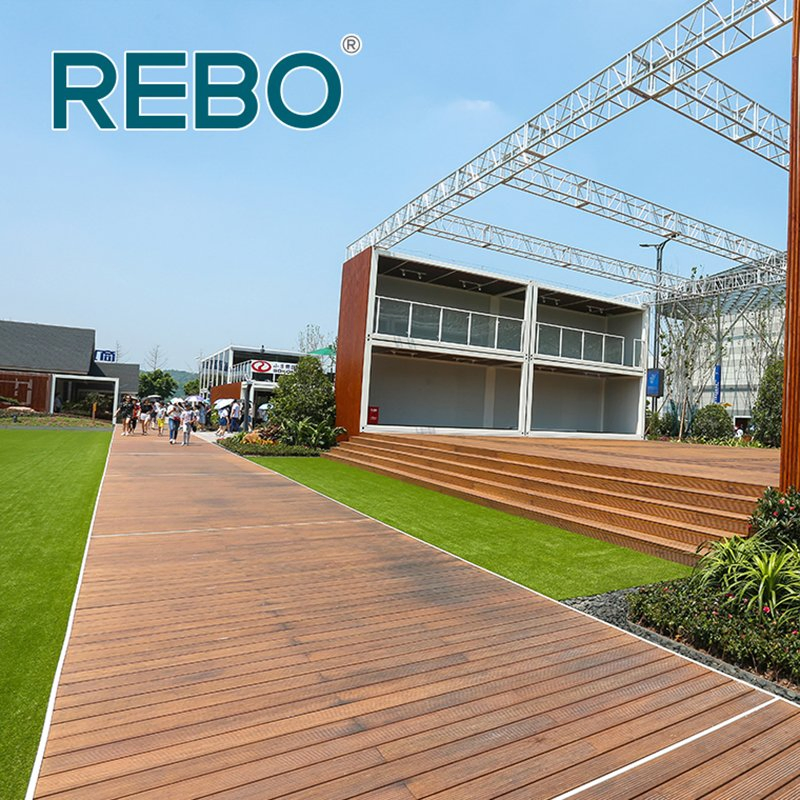 Mothproof Durable Bamboo Engineered Wood Carbonized Pavilion Decking Plank