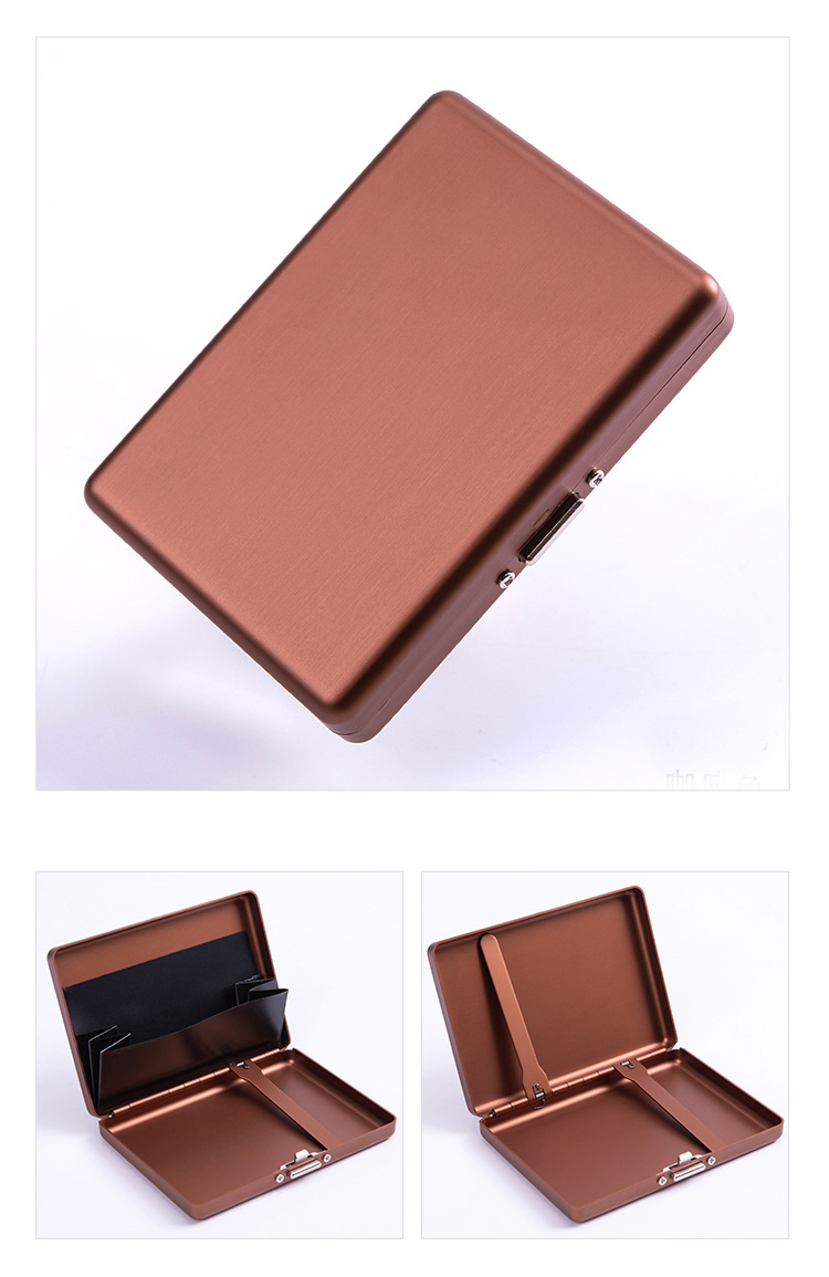 Ea222 Stainless Custom Cigarette Case Metal Small Box Luxury Stash Mini Hard Holder Credit Lash Waterproof Card Protector Cases