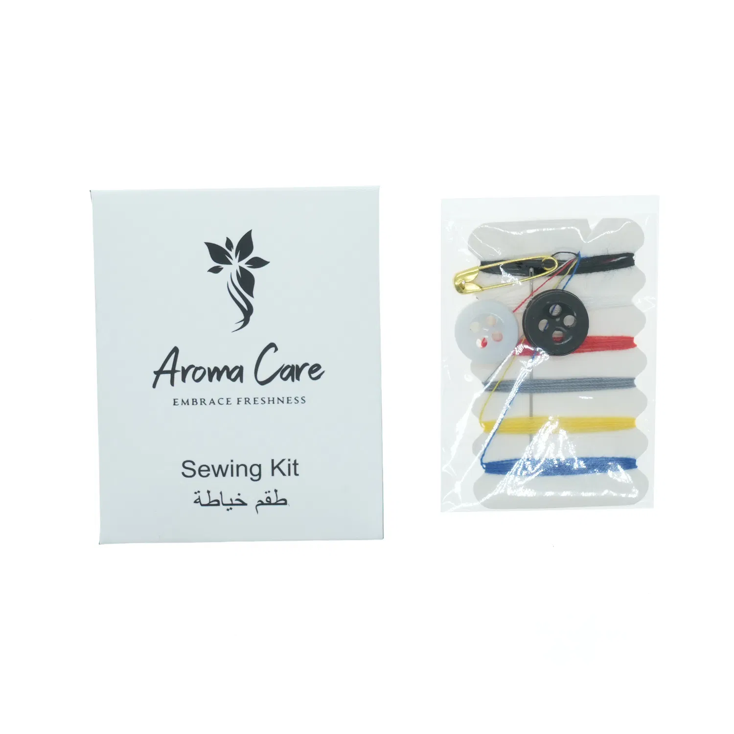 Kraft Boxed Sewing Kits with Hotel Amenities for Guest Room