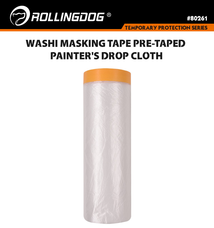Rolingdog-PRO 80261 Pre-Taped Washi Masking Film 150cm