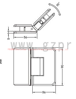 Brass Forged High-Grade Shower Room 135 Degree Glass Door Automatic Closing Door Hinge