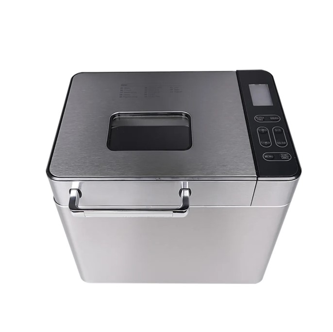 Stainless Steel Baking Bread Maker Machine with Light Medium Dark Crust Options