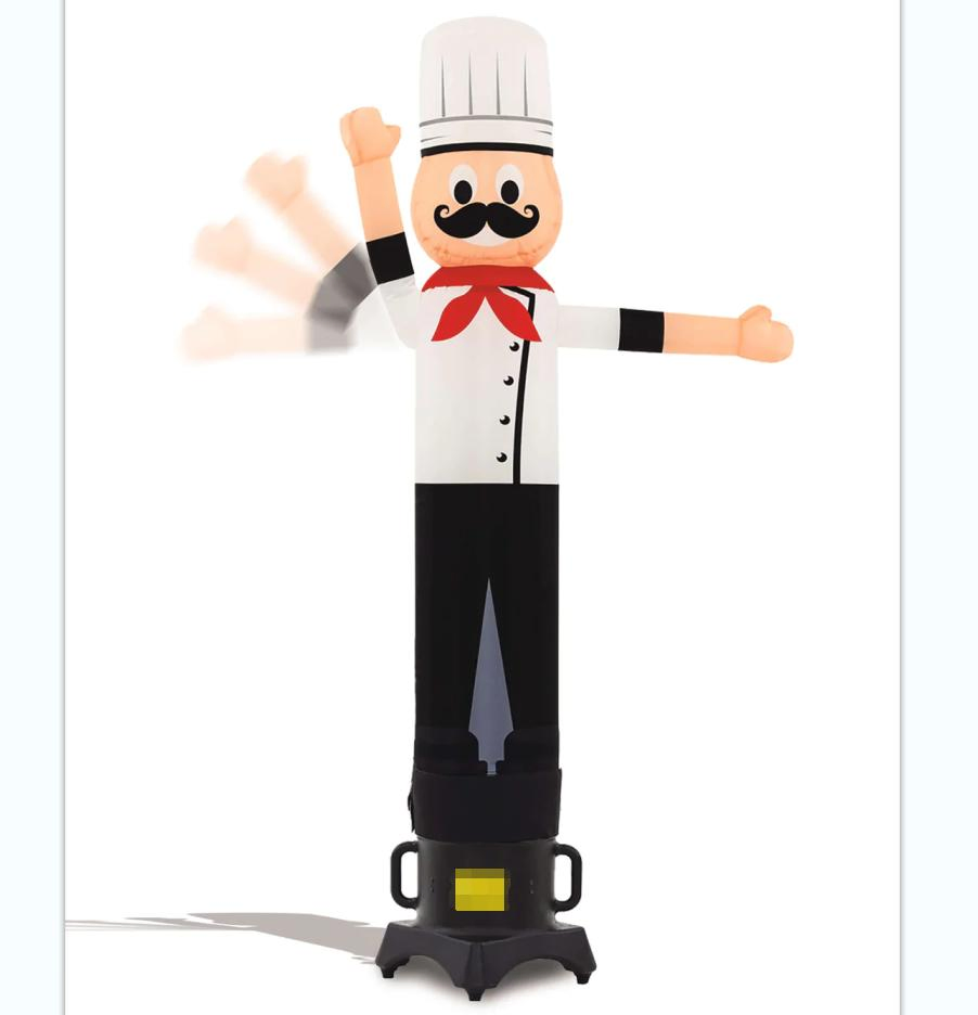 Advertising Chef Skydancer for Promotion Activity Custom Air Dancing Waving Tube Man Guy Sky Dancer