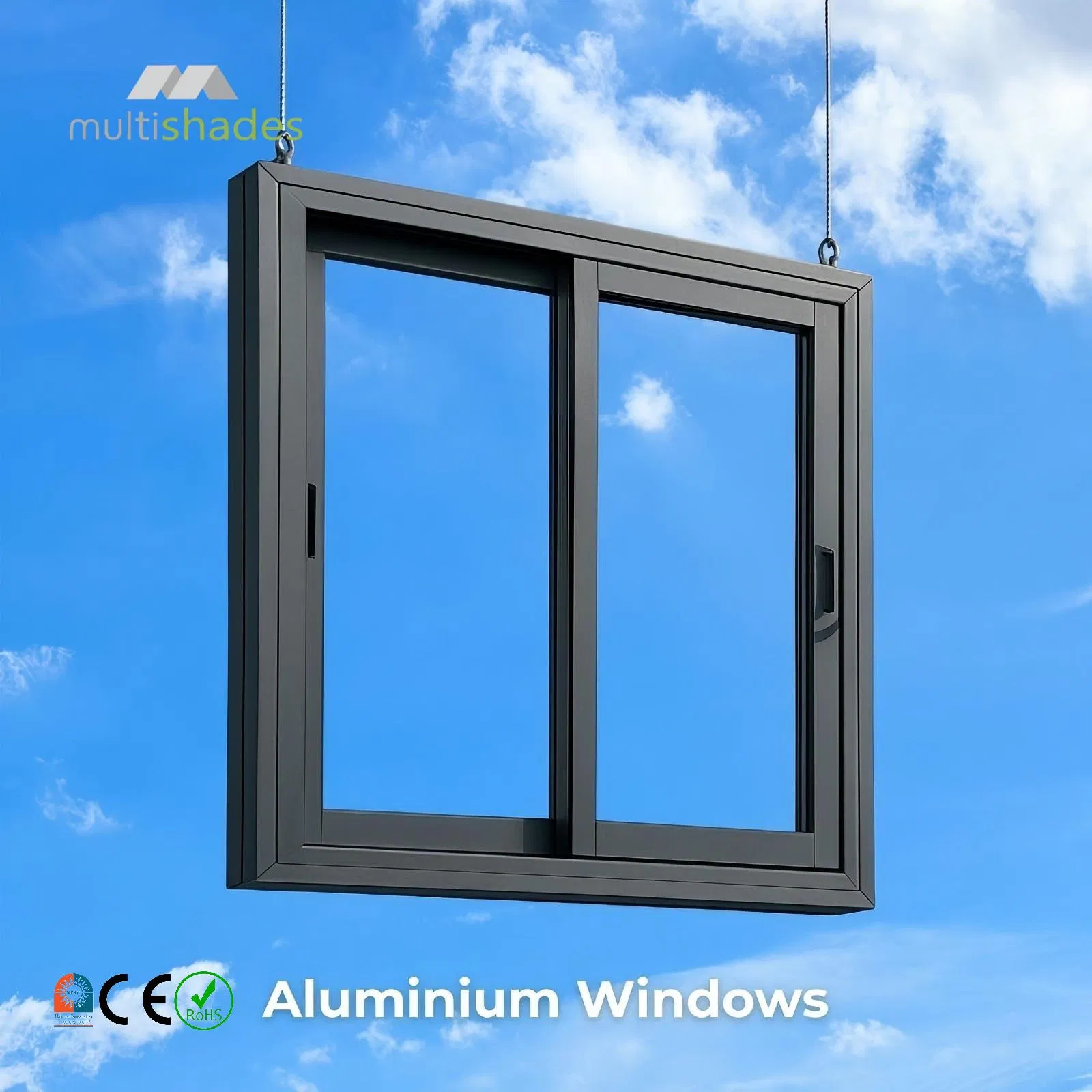 Multishades Nfrc Standard Thermal Break Aluminium Window with Tempered Glass Wind Resistant Aluminum Sliding Window