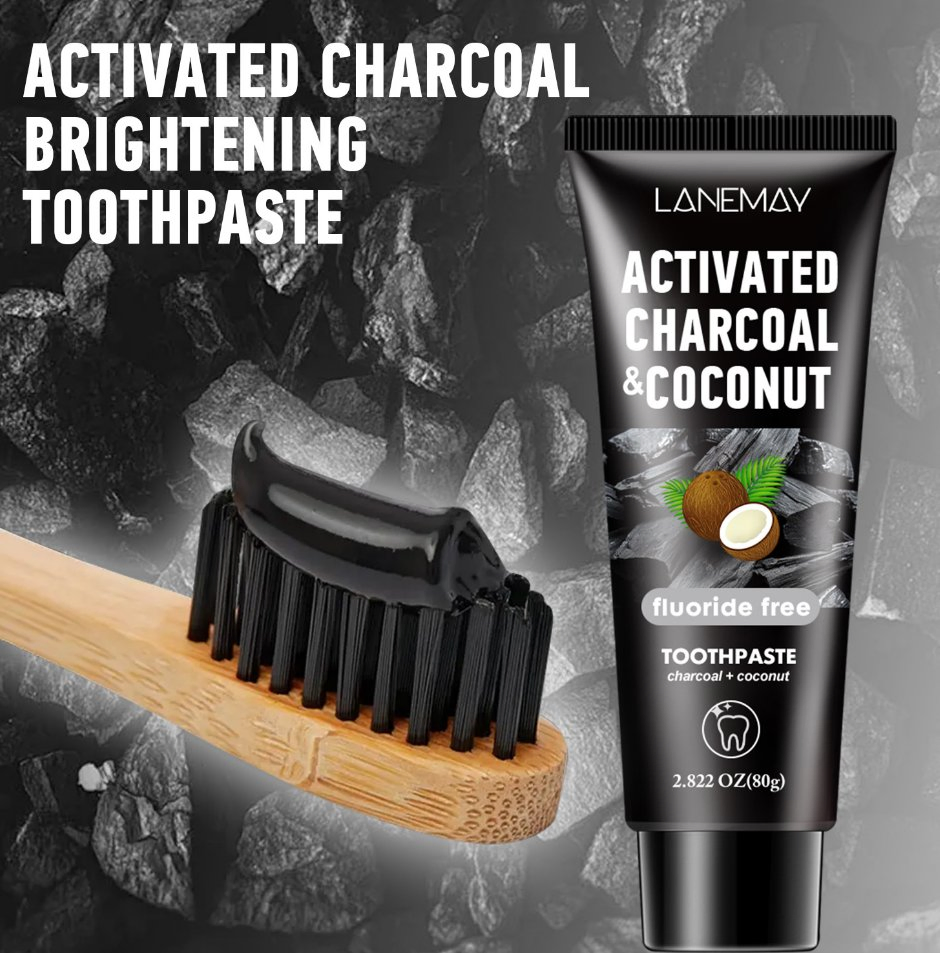 Coconut Charcoal Teeth Whitening Toothpaste Oral Hygiene Cleaning Pasta Dental Tooth Whitener Blanchiment Dentaire Coconut Charcoal Toothpaste
