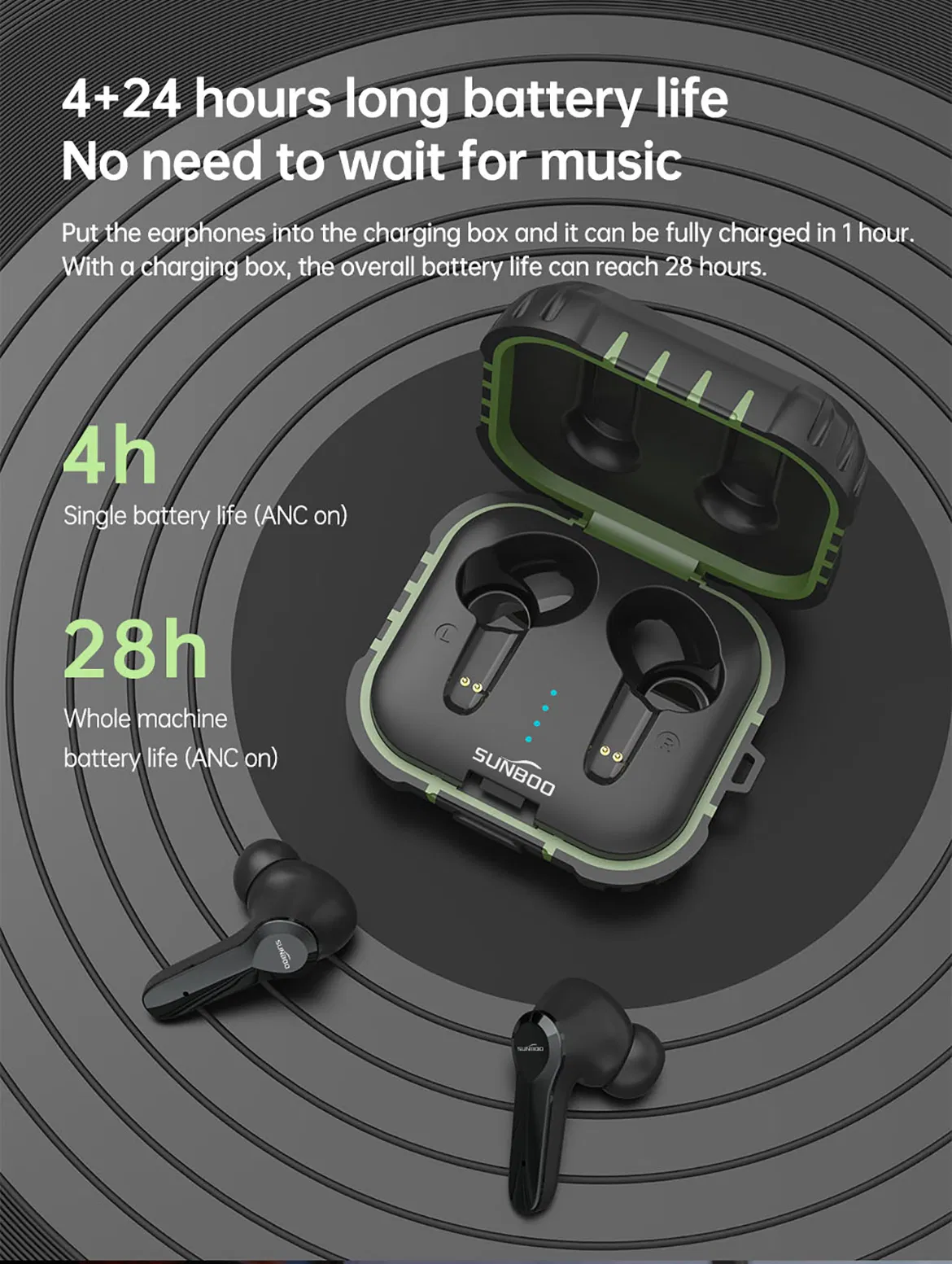 Беспроводные наушники с костной проводимостью Sunboo