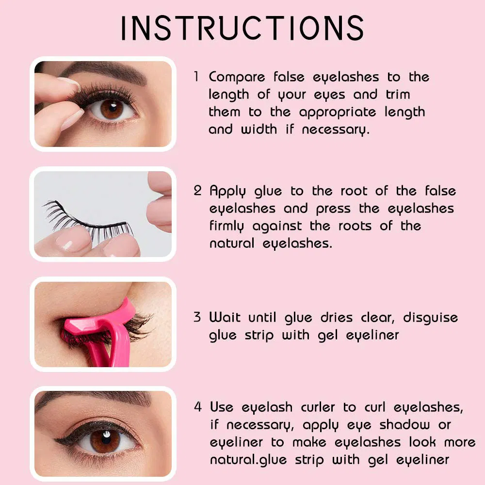 Handmade Reusable Soft Fake Natural Look False Eyelashes