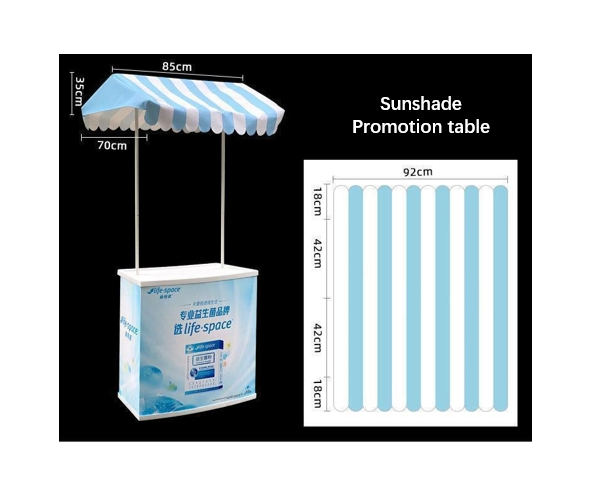 Customized and Portable Promotional Table with Customized Graphics
