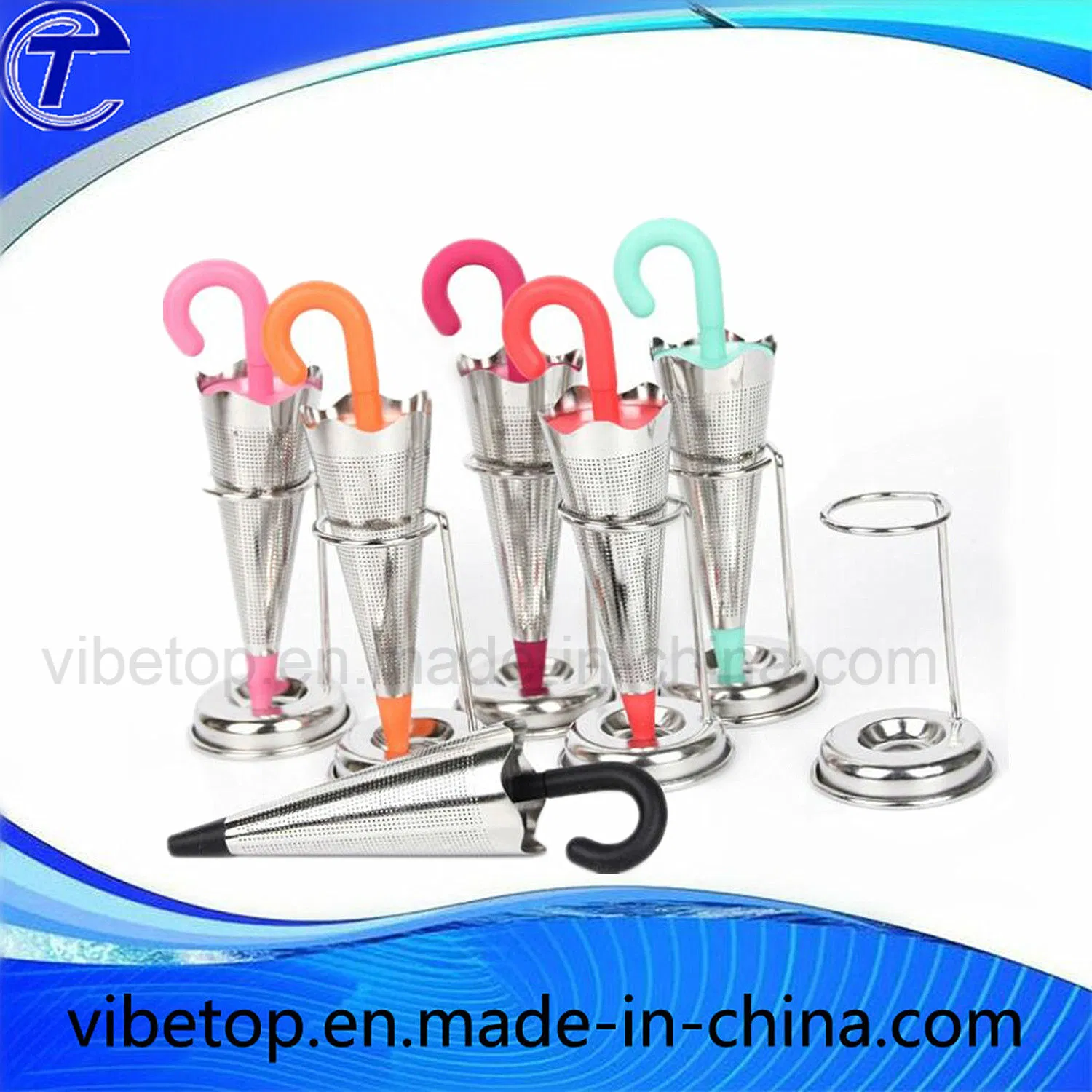 Wholesale Unique Umbrella Shaped Tea Strainer
