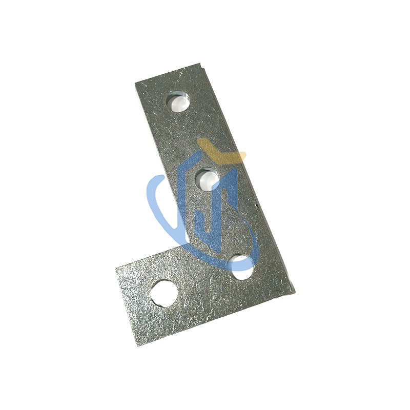 Zinc Plated 4 Hole Flat Angle Bracket for Strut Channel