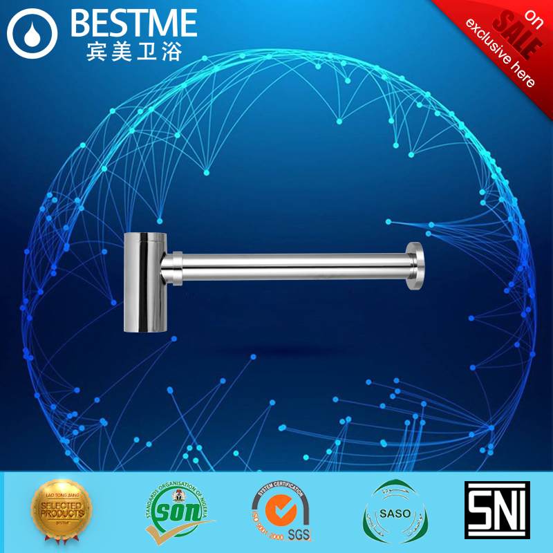 Сифон для раковины с переливом BF-D102, хром