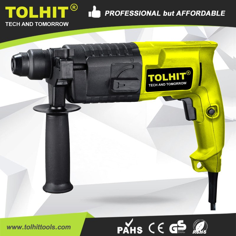 Tolhit Wall Drilling Machine Industrial Electric Hammer Drill for Concrete 500W 20mm