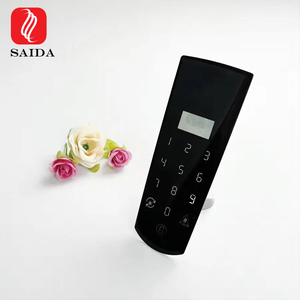 Customized Anti Fingerprint Tempered Cover Glass for Face Recognition Smart Door Lock with Screen Printing