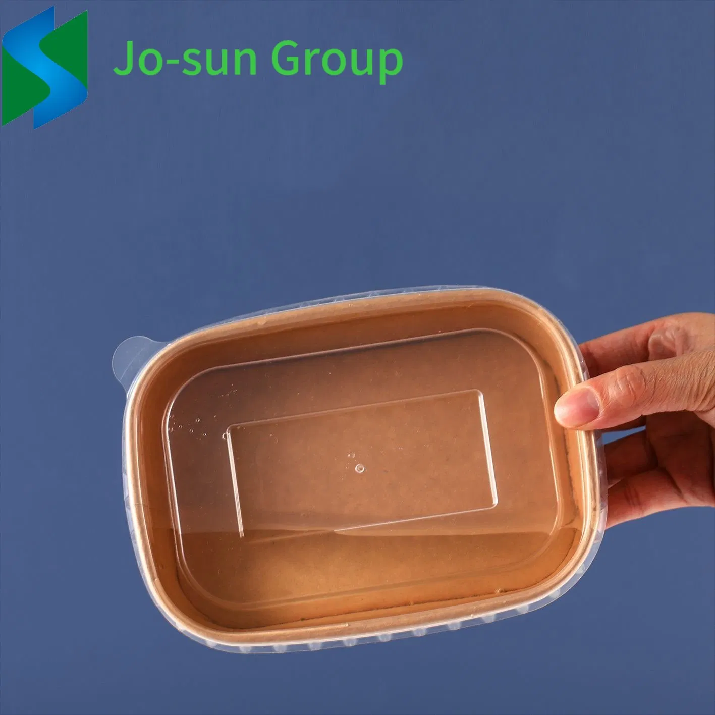Jo-Sun Microwave Heating Disposable Lunch Box Kraft Paper Rectangular Bowl