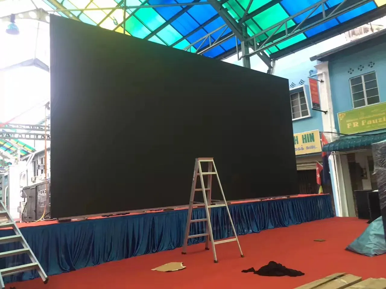 Outdoor Module 256*128 LED Display Cabinet 512*512 Aluminium LED Board Display Frame Cabinet