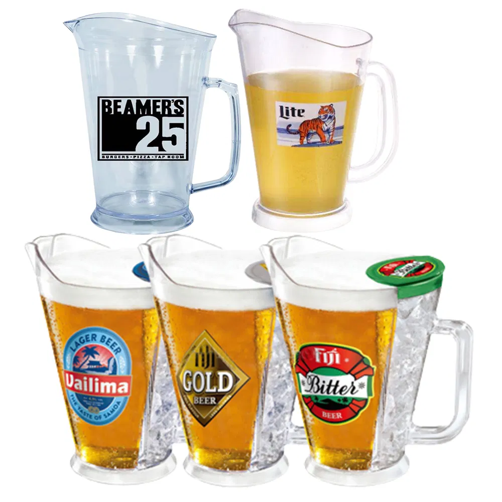 1.5L 2L 2.2L BPA Free Food Grade Plastic Clear Beer Pitcher for Ann Arbor Pittsburgh Pittsburgh San Diego Denver