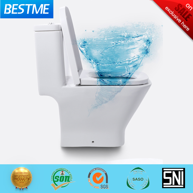 Guangdong Factory Bathroom Inodoros Wholesale Siphonic Dual Flush Sanitary Ware One Piece Ceramic Wc Toilet (Bc-5106A)
