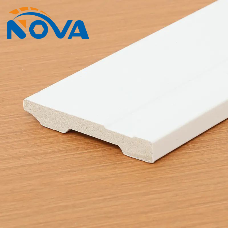 Paintable Manufacture China Supply Plastic Baseboard PVC Skirting Board Soft PS Baseboard