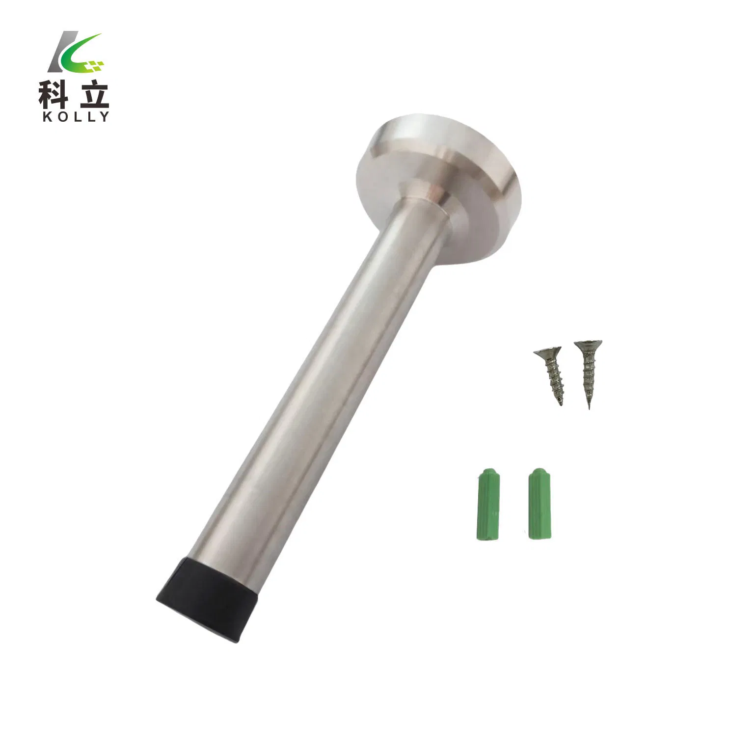Heavy-Duty Stainless Steel Door Stopper with Safety Rubber Design