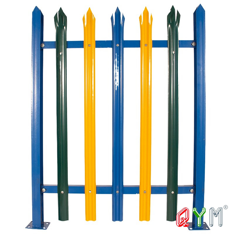 Galvanized Security Palisade Fence Panel Steel Metal Wrought Iron Palisade Garden Fencing
