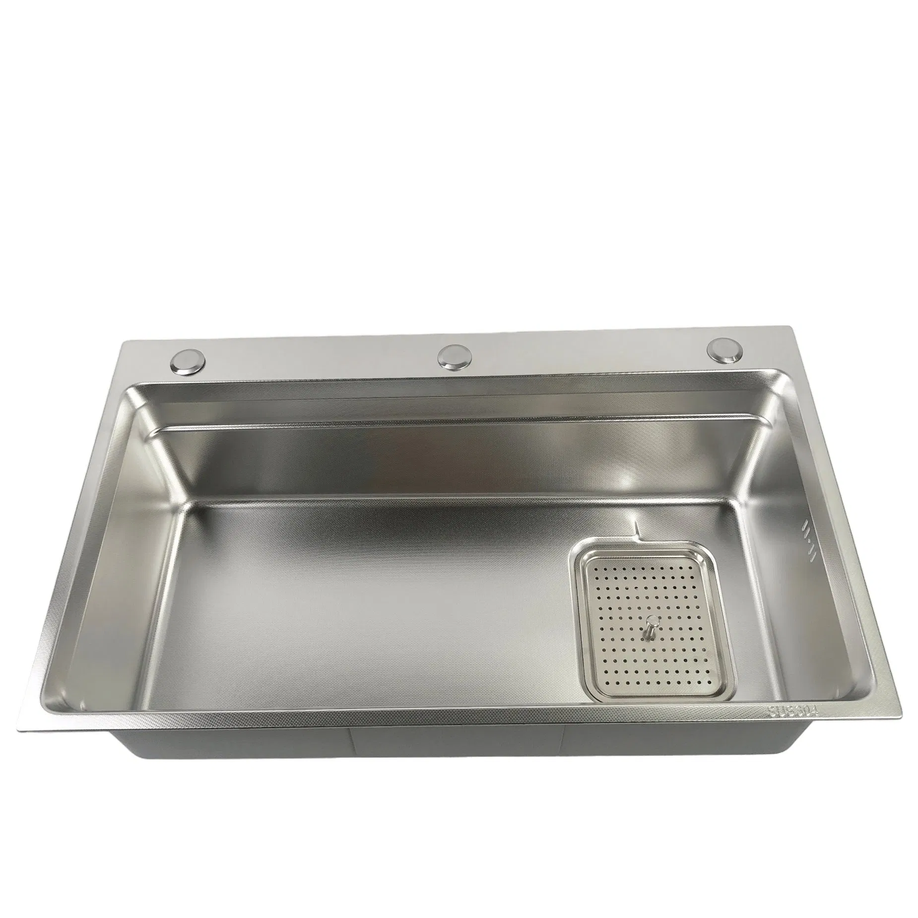 Smart Stainless Steel Sink with Basin Basket Single Bowl Bar Home Kitchen