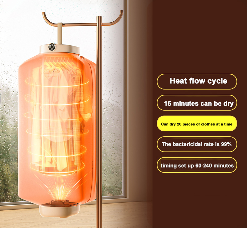 Household Item Folding Clothes Care Machine with Multi-Function Steaming Ultraviolet Disinfection Drying Remote Control Clothes Dryer