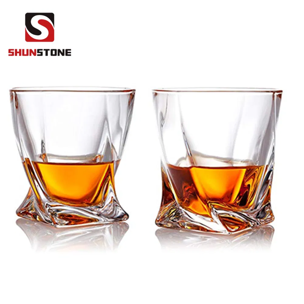 2 PCS of Whiskey Wine Glass Cup 8PCS of Whiskey Stones in a Wood Pine Box for Gift Father′ S Day