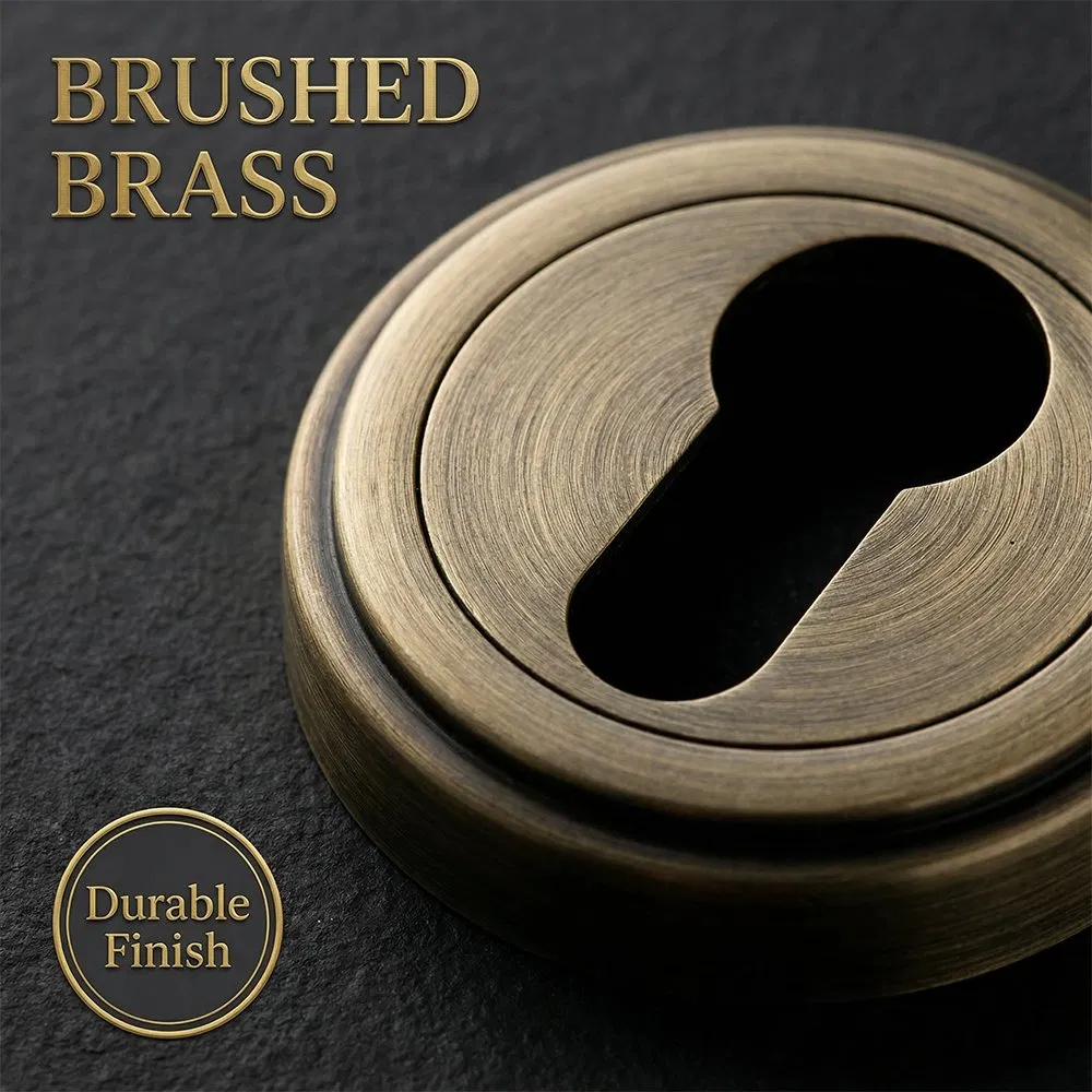 Cucurbit Hole Escutcheon Zamak Satin Nickle Door Accessories Chrome Round Rosette