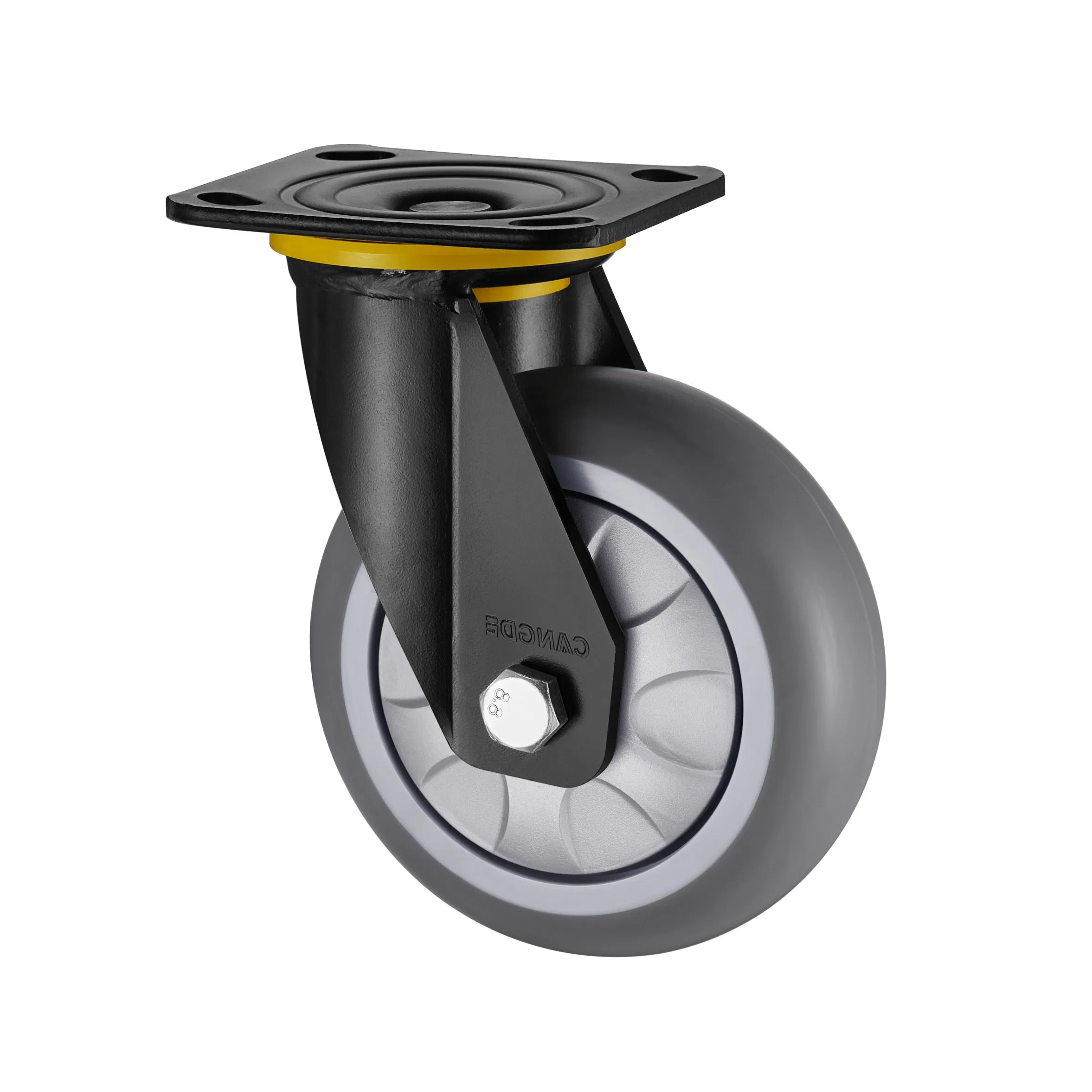 4/5/6/8 Inches Heavy Duty Stainless Steel Black TPR Caster Wheels