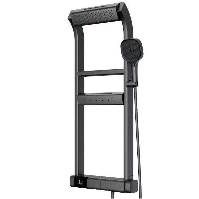 Modern Shelf Handheld Digital Display Rainfall Shower Set