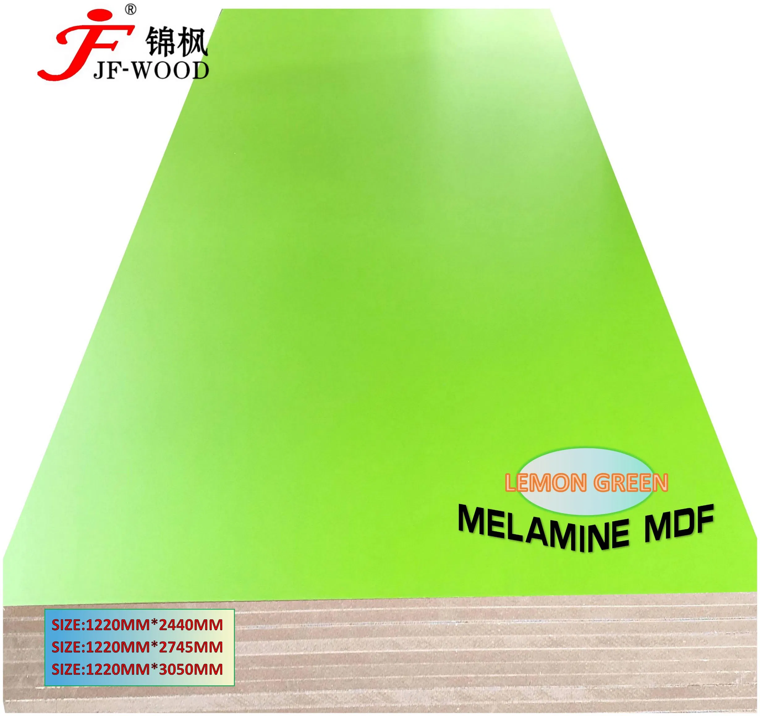 ISO9001: 2008 Furniture Grade Solid Wood Grain Color 100% Poplar 1220*2440mm Melamine MDF Board
