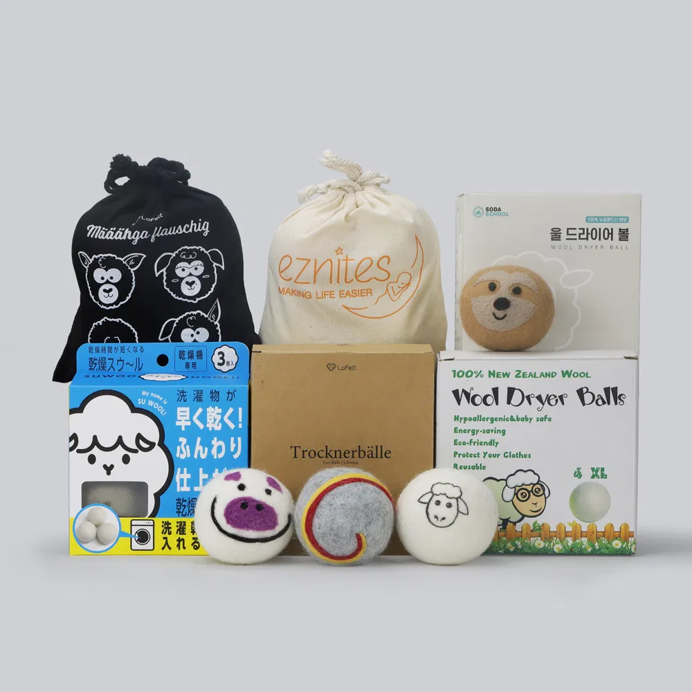 Organic New Zealand Sheep Wool Dryer Balls for Laundry