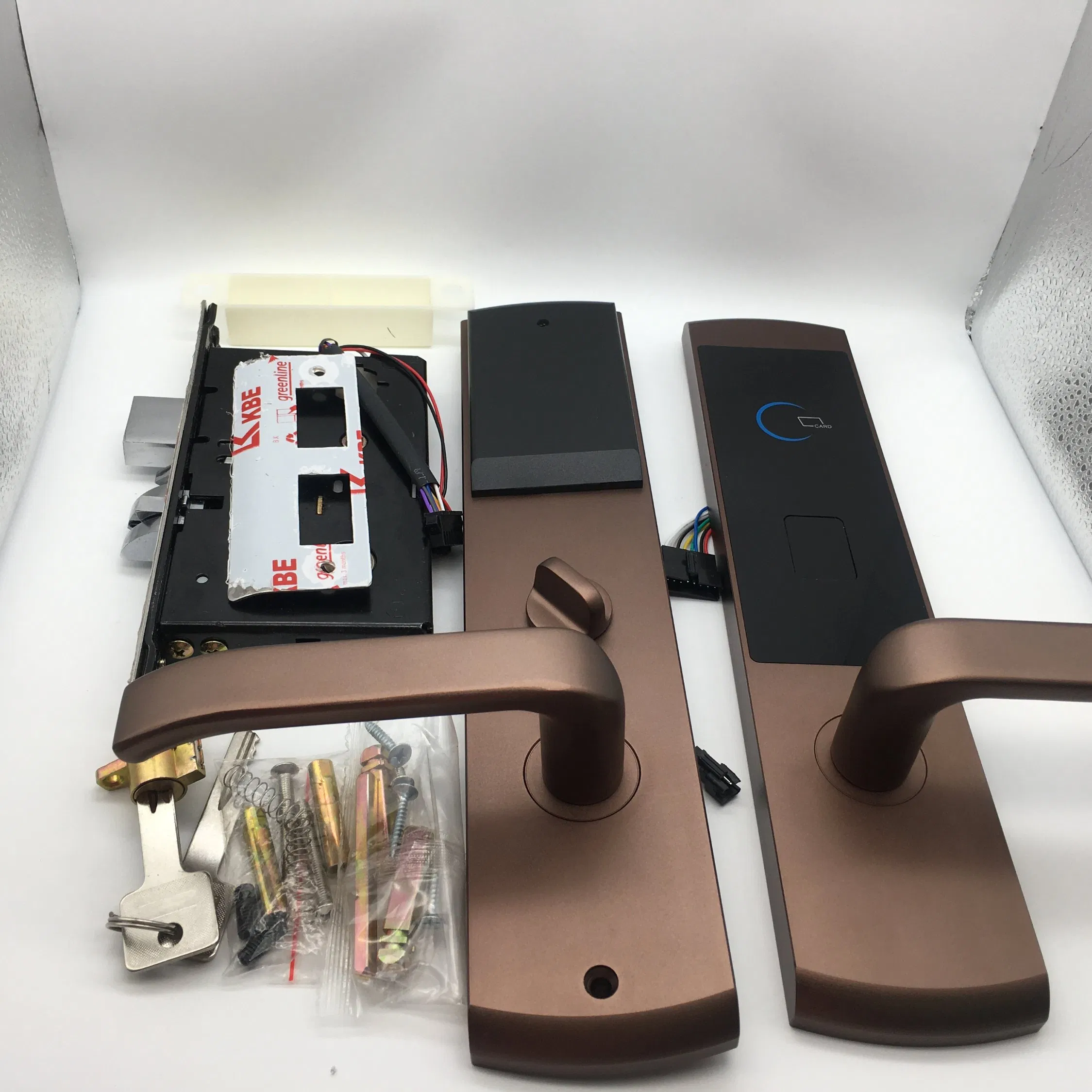 Hotel Door Locking System Zinc Alloy Material Handle and Plate Rossette Smart Door Lock