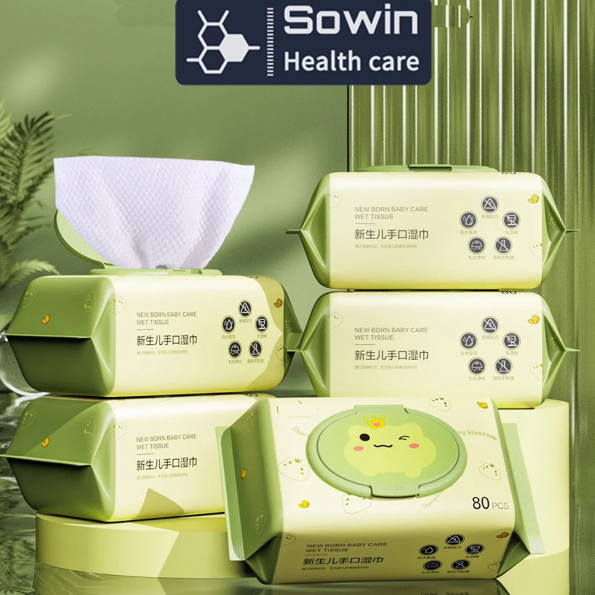 OEM Soft Nonwoven Sensitive Spunlace Cheap Tissues Household Baby Wet Wipes