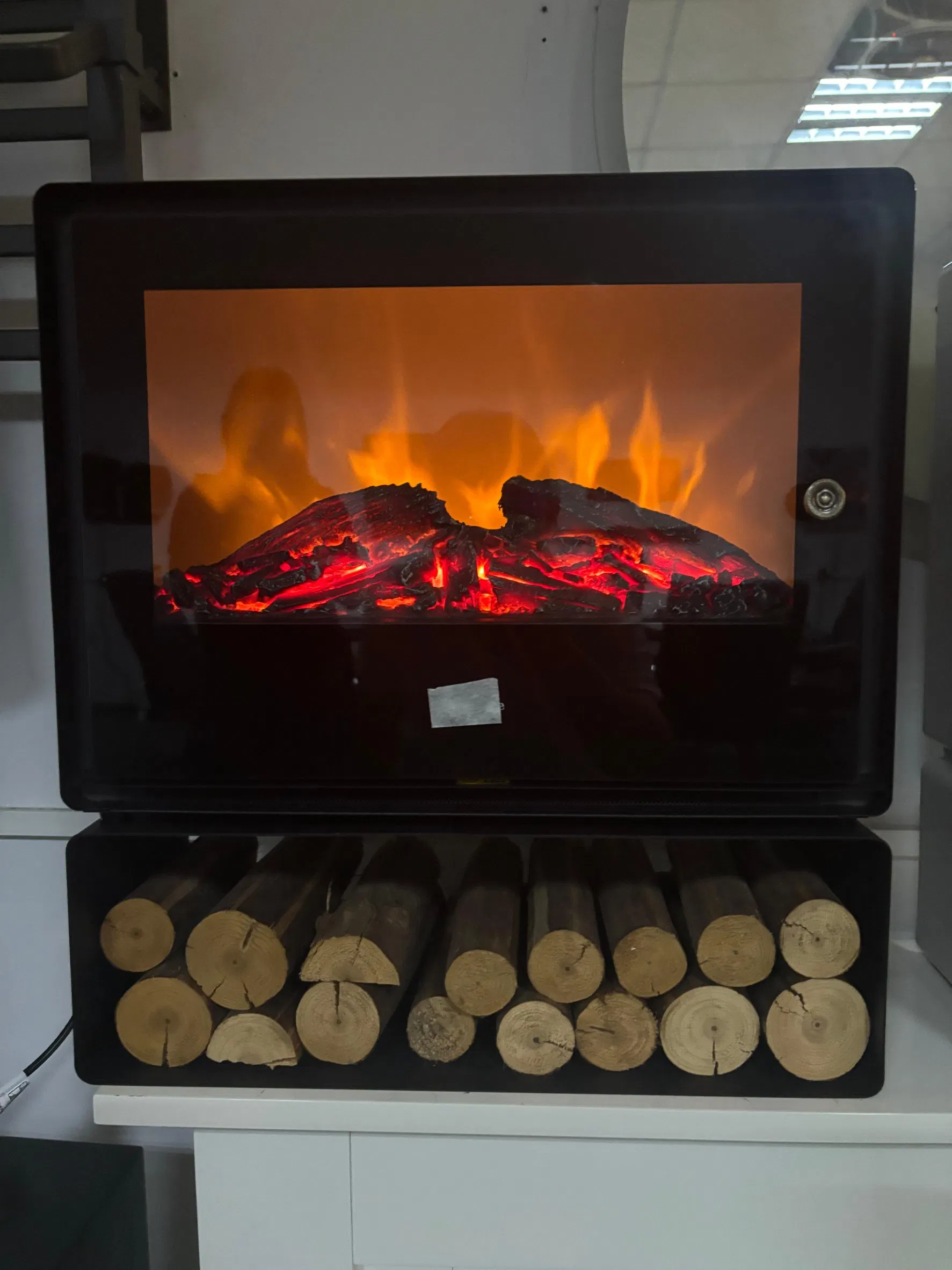 Home Decorative Fireplaces Device Heat Tempered Glass Anti-Fire Fire Place Fireproof Freestanding Fireplaces